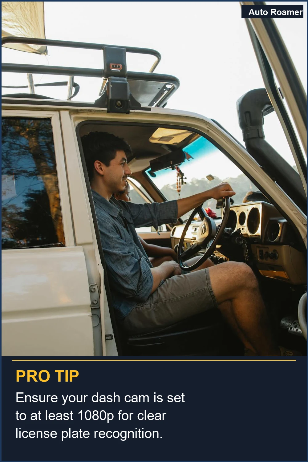 Ensure your dash cam is set to at least 1080p for clear license plate recognition.