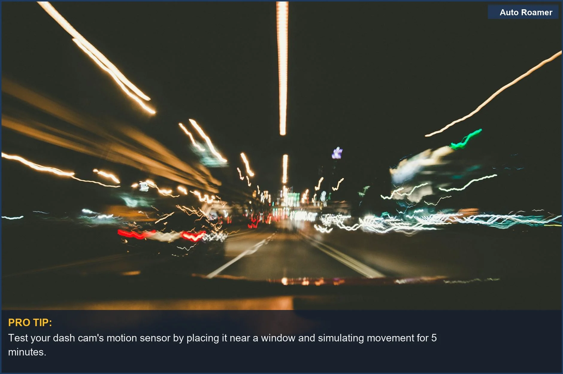 Vibrant light streaks of night traffic in Bangkok, Thailand, ideal for dash cam motion sensor testing.