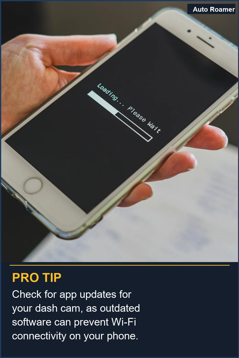 Check for app updates for your dash cam, as outdated software can prevent Wi-Fi connectivity on your phone.
