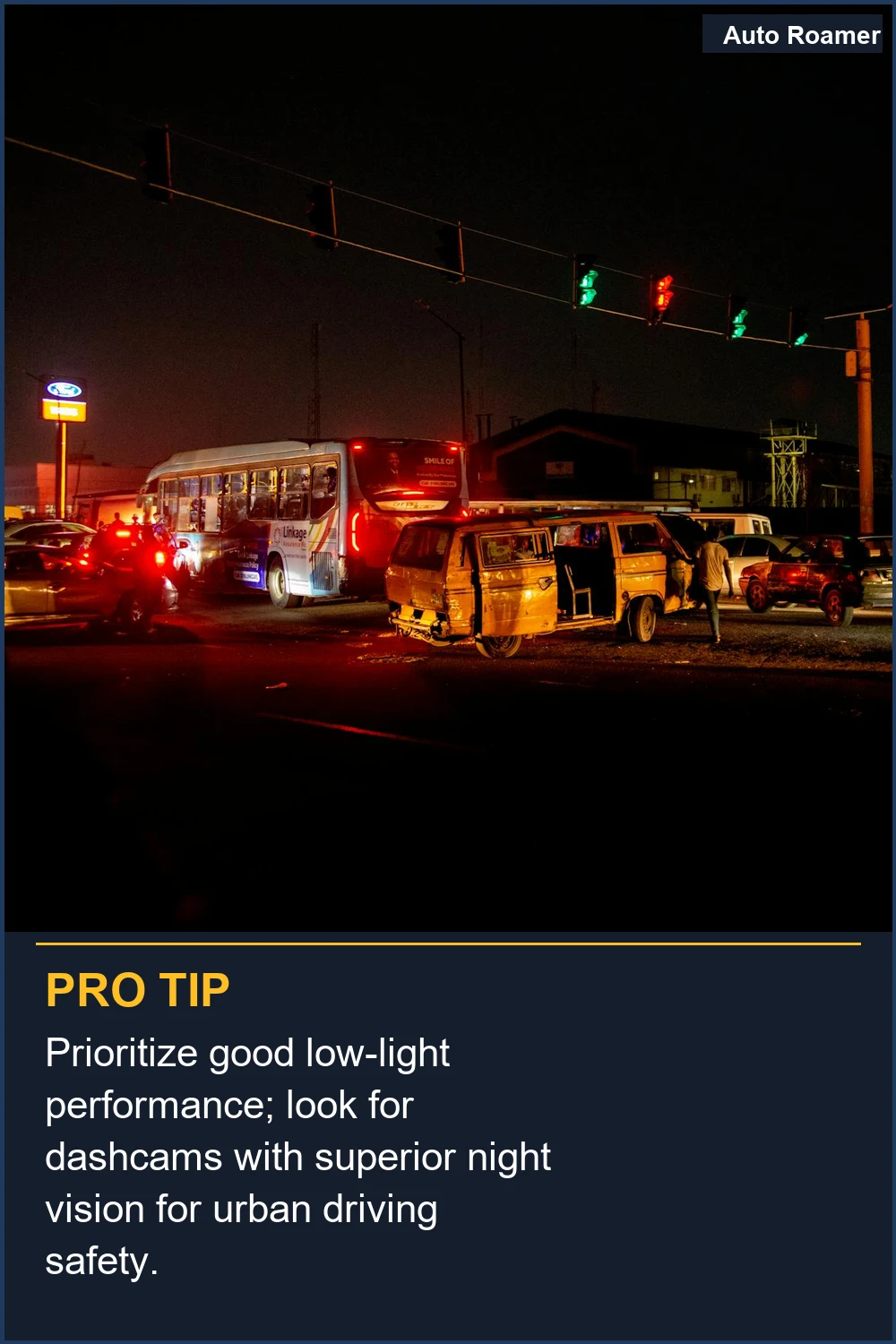 Invierte en una cámara de coche con al menos resolución 2K para obtener pruebas utilizables en escenarios de accidentes.