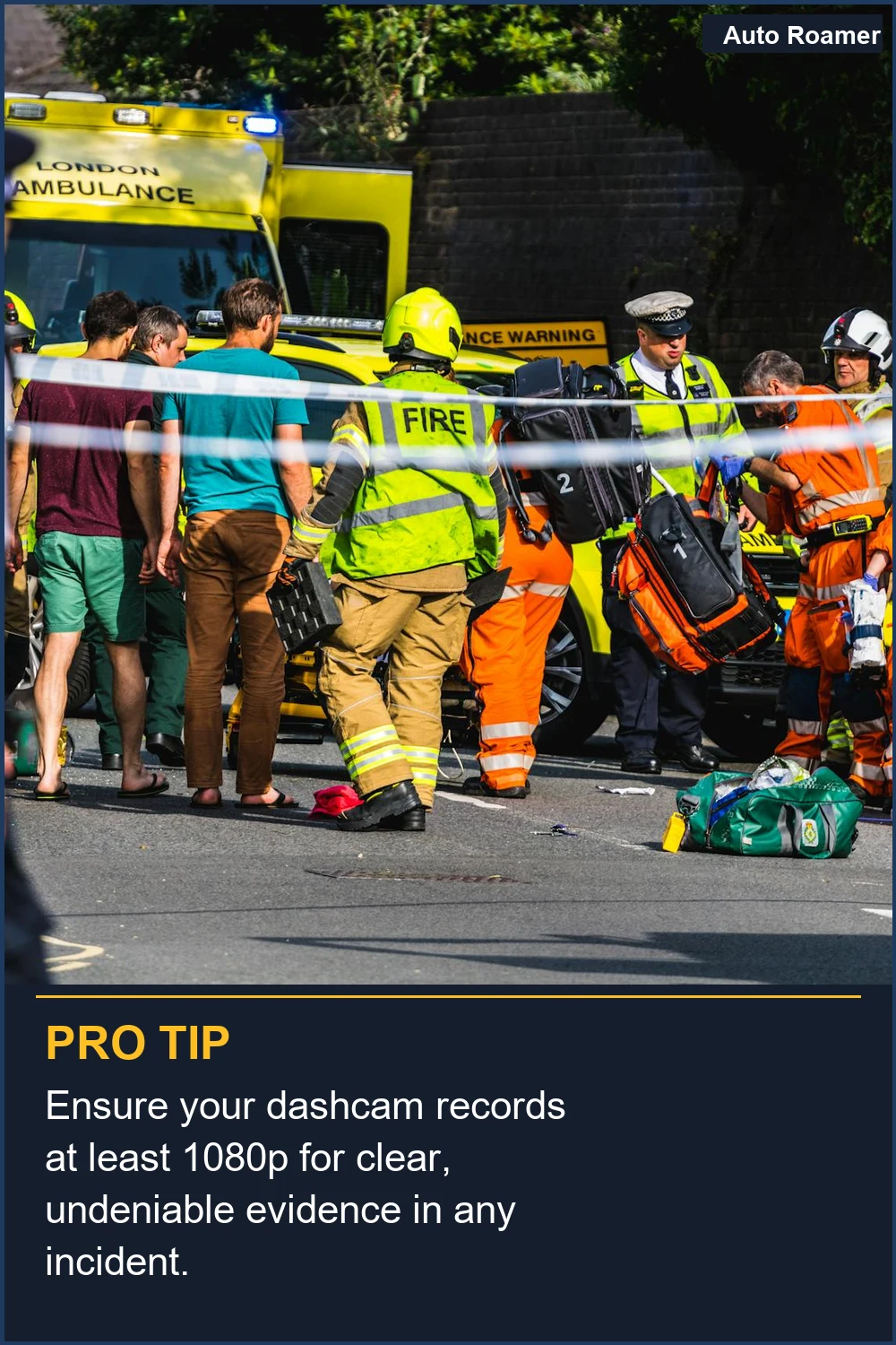Asegúrate de que tu cámara de coche grabe al menos 1080p para obtener pruebas claras e irrefutables en cualquier incidente.