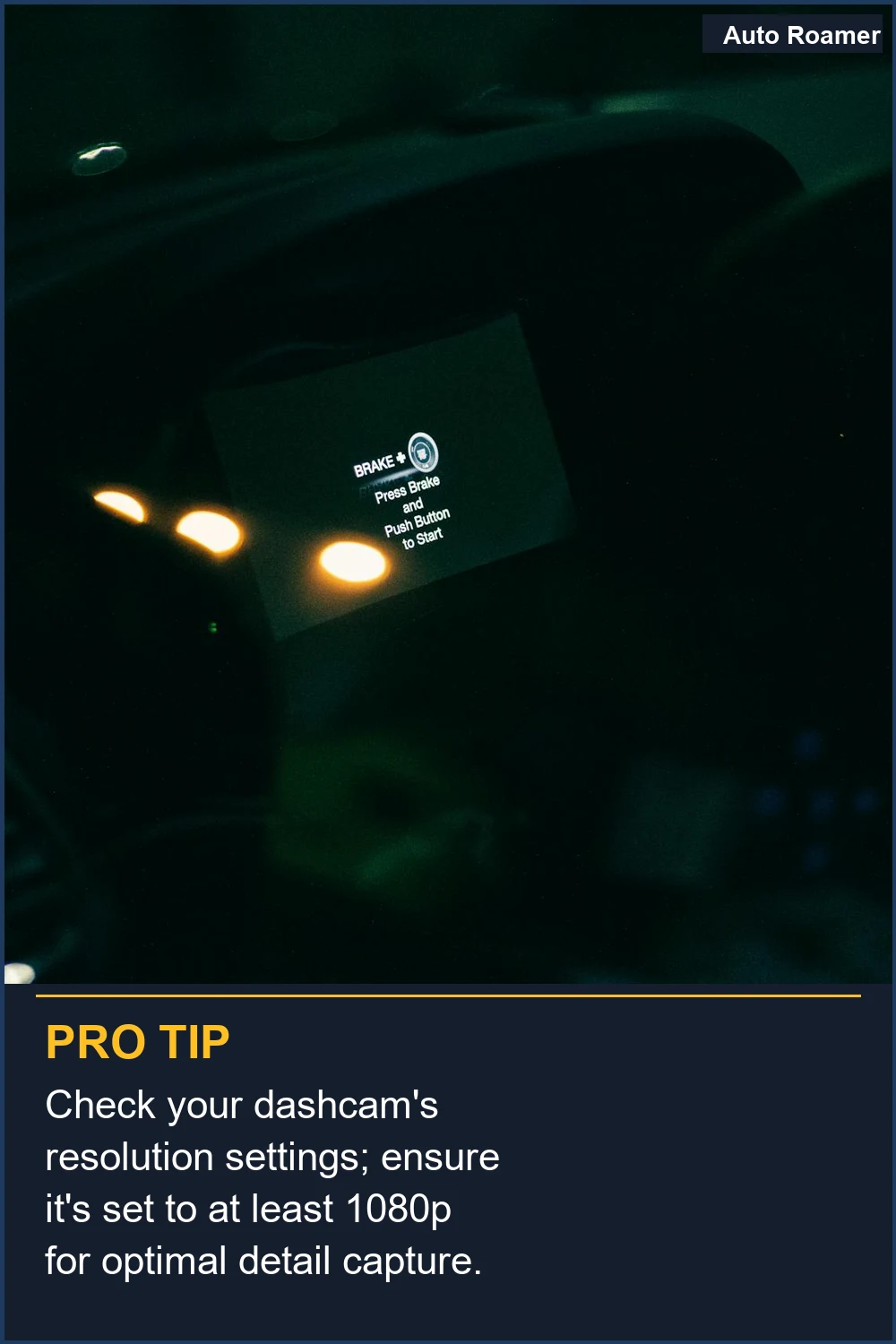 Check your dashcam's resolution settings; ensure it's set to at least 1080p for optimal detail capture.