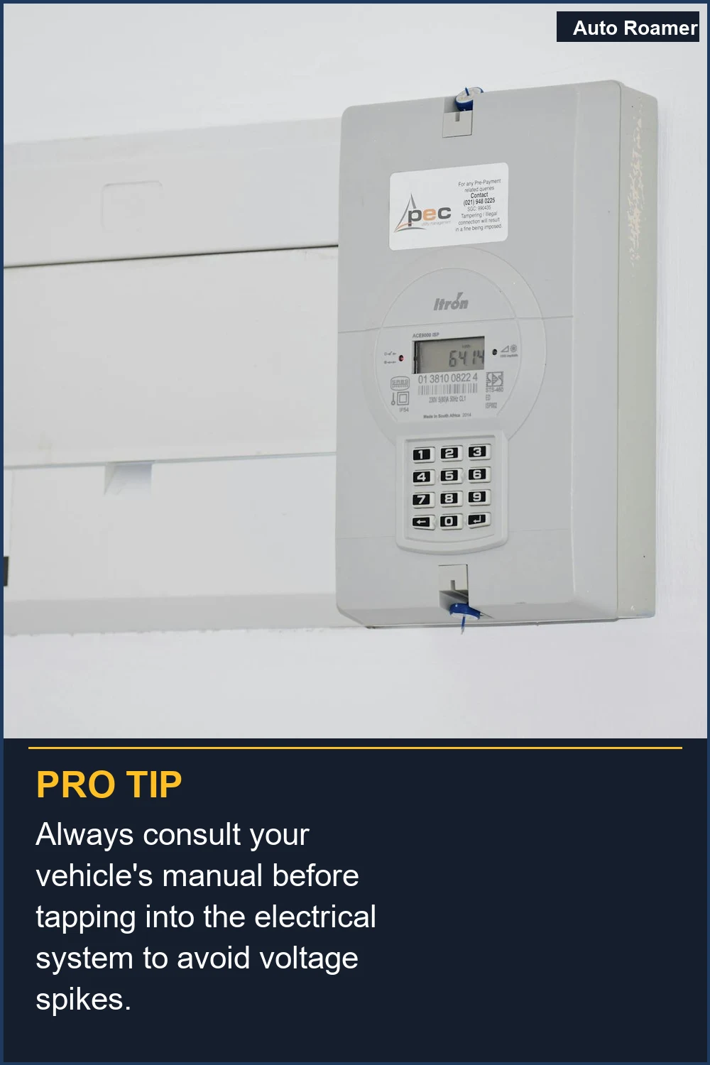 Always consult your vehicle's manual before tapping into the electrical system to avoid voltage spikes.