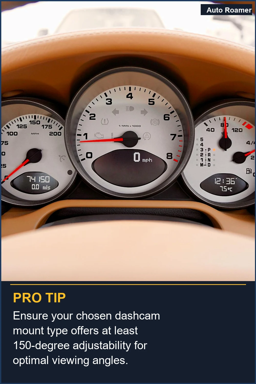 Ensure your chosen dashcam mount type offers at least 150-degree adjustability for optimal viewing angles.