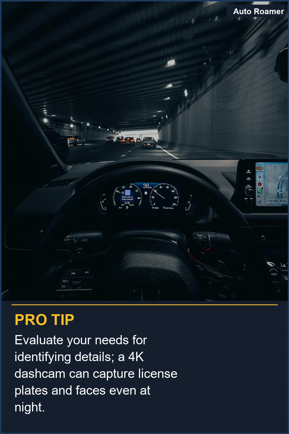 Evaluate your needs for identifying details; a 4K dashcam can capture license plates and faces even at night.