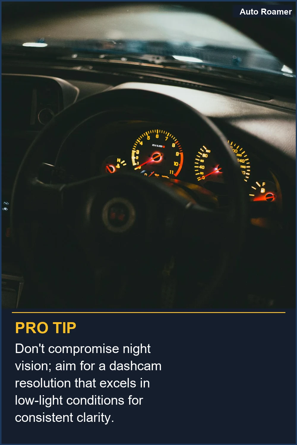 Don't compromise night vision; aim for a dashcam resolution that excels in low-light conditions for consistent clarity.