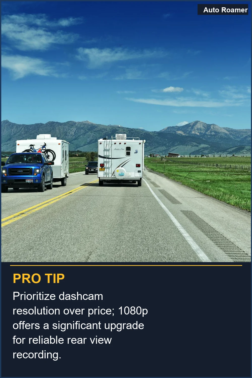 Prioritize dashcam resolution over price; 1080p offers a significant upgrade for reliable rear view recording.