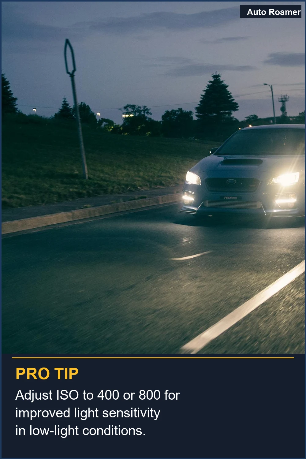 Ajusta el ISO a 400 u 800 para mejorar la sensibilidad a la luz en condiciones de poca luz.