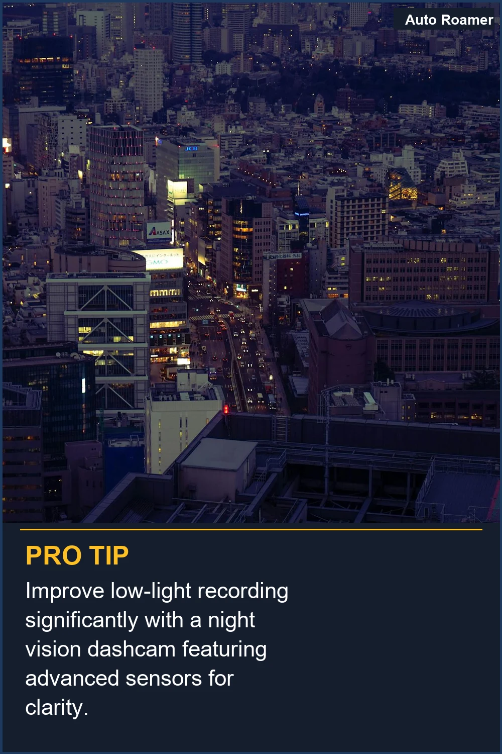 Improve low-light recording significantly with a night vision dashcam featuring advanced sensors for clarity.