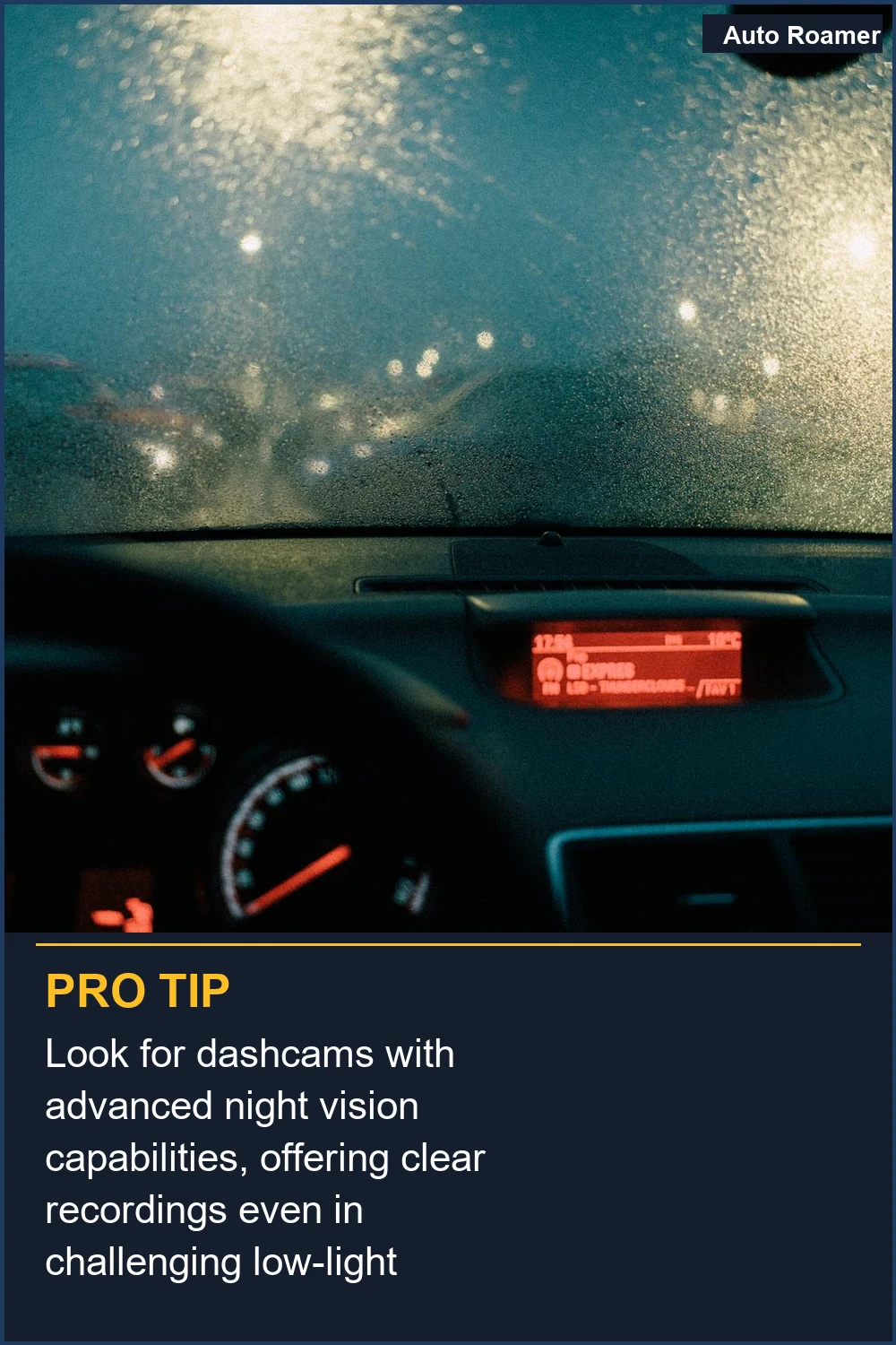 Look for dashcams with advanced night vision capabilities, offering clear recordings even in challenging low-light scenarios with minimal glare.