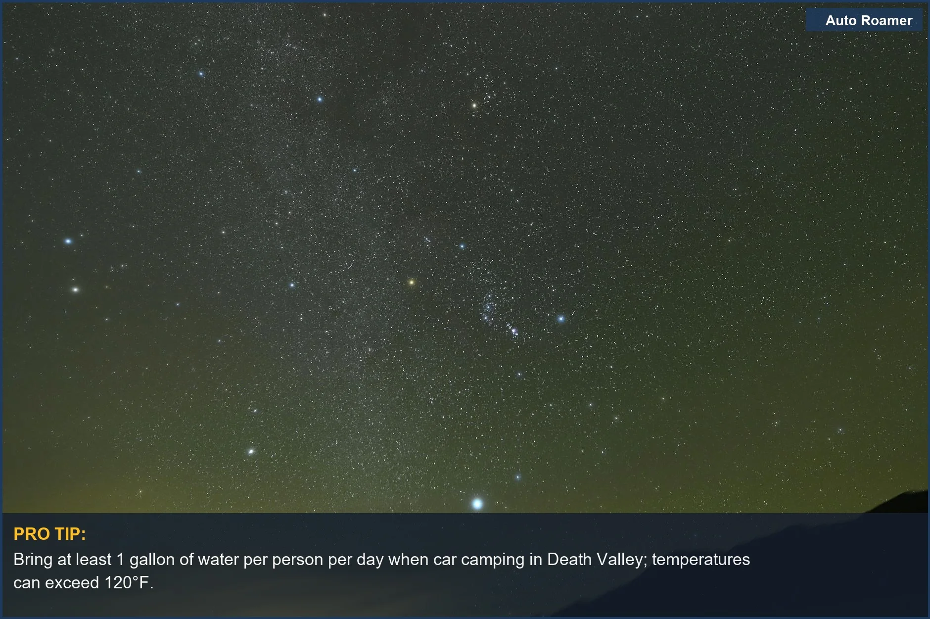 Mesmerizing star-filled night sky over Death Valley Junction, California, showcasing dark sky opportunities.