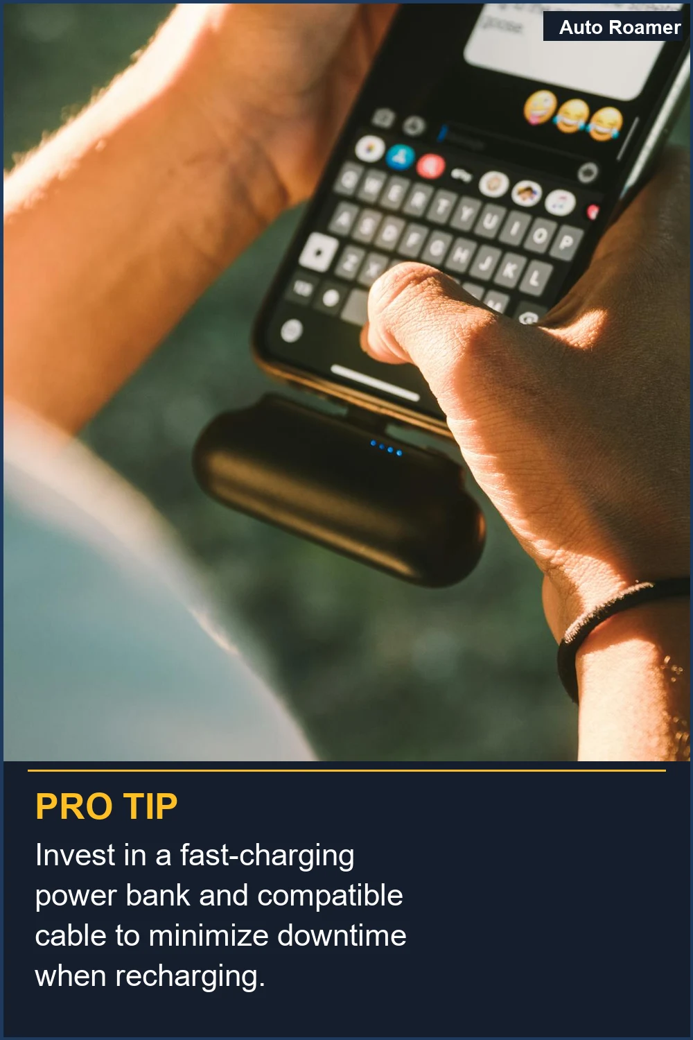 Invest in a fast-charging power bank and compatible cable to minimize downtime when recharging.