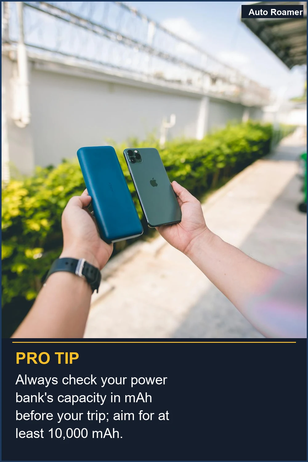 Always check your power bank's capacity in mAh before your trip; aim for at least 10,000 mAh.