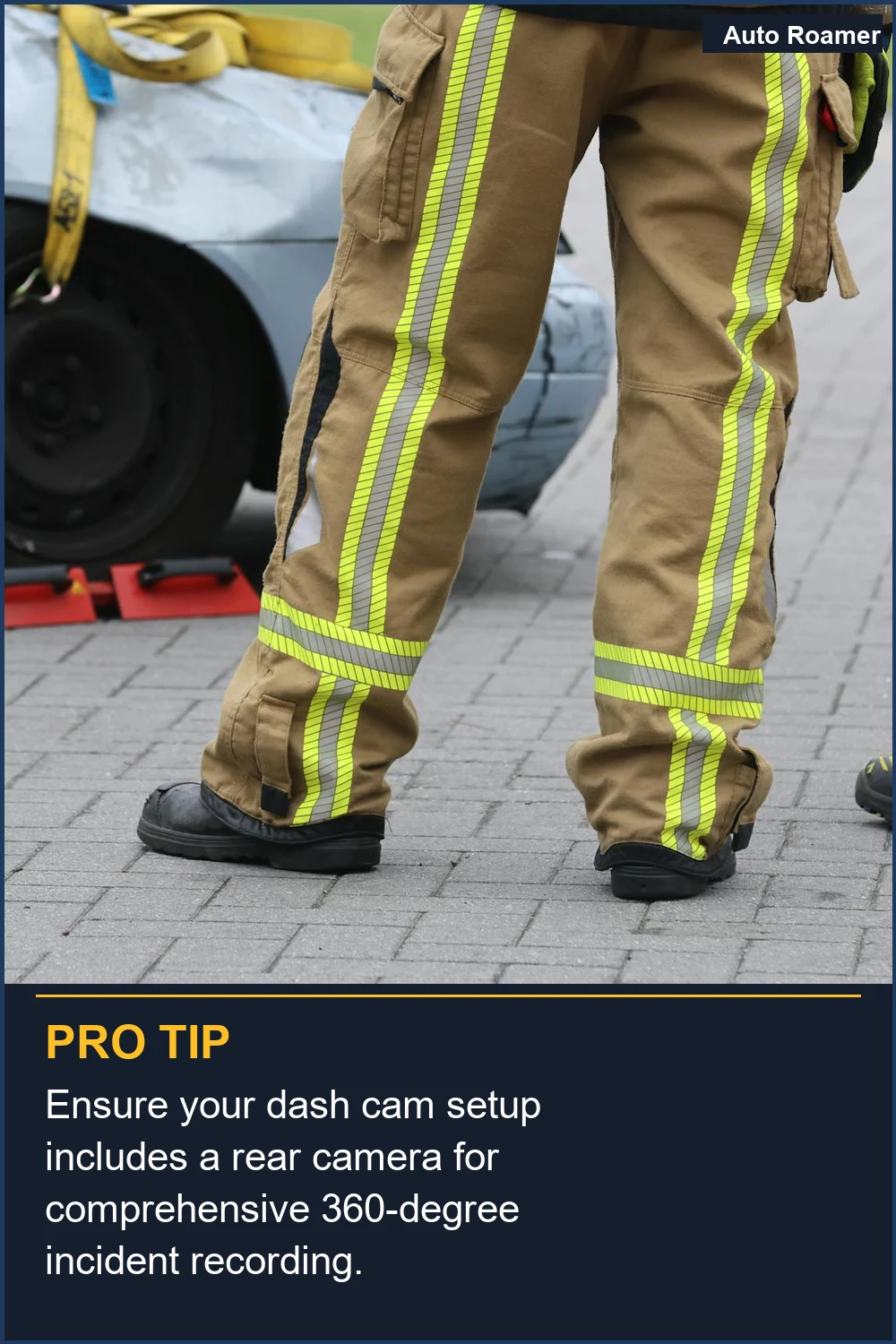 Ensure your dash cam setup includes a rear camera for comprehensive 360-degree incident recording.
