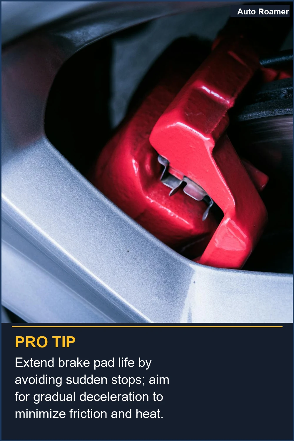 Extend brake pad life by avoiding sudden stops; aim for gradual deceleration to minimize friction and heat.