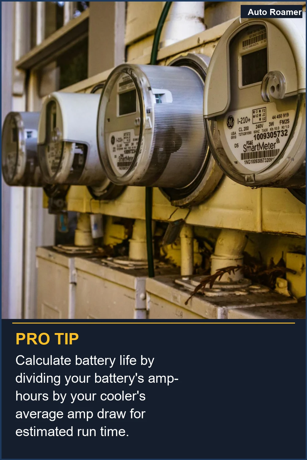 Calculate battery life by dividing your battery's amp-hours by your cooler's average amp draw for estimated run time.