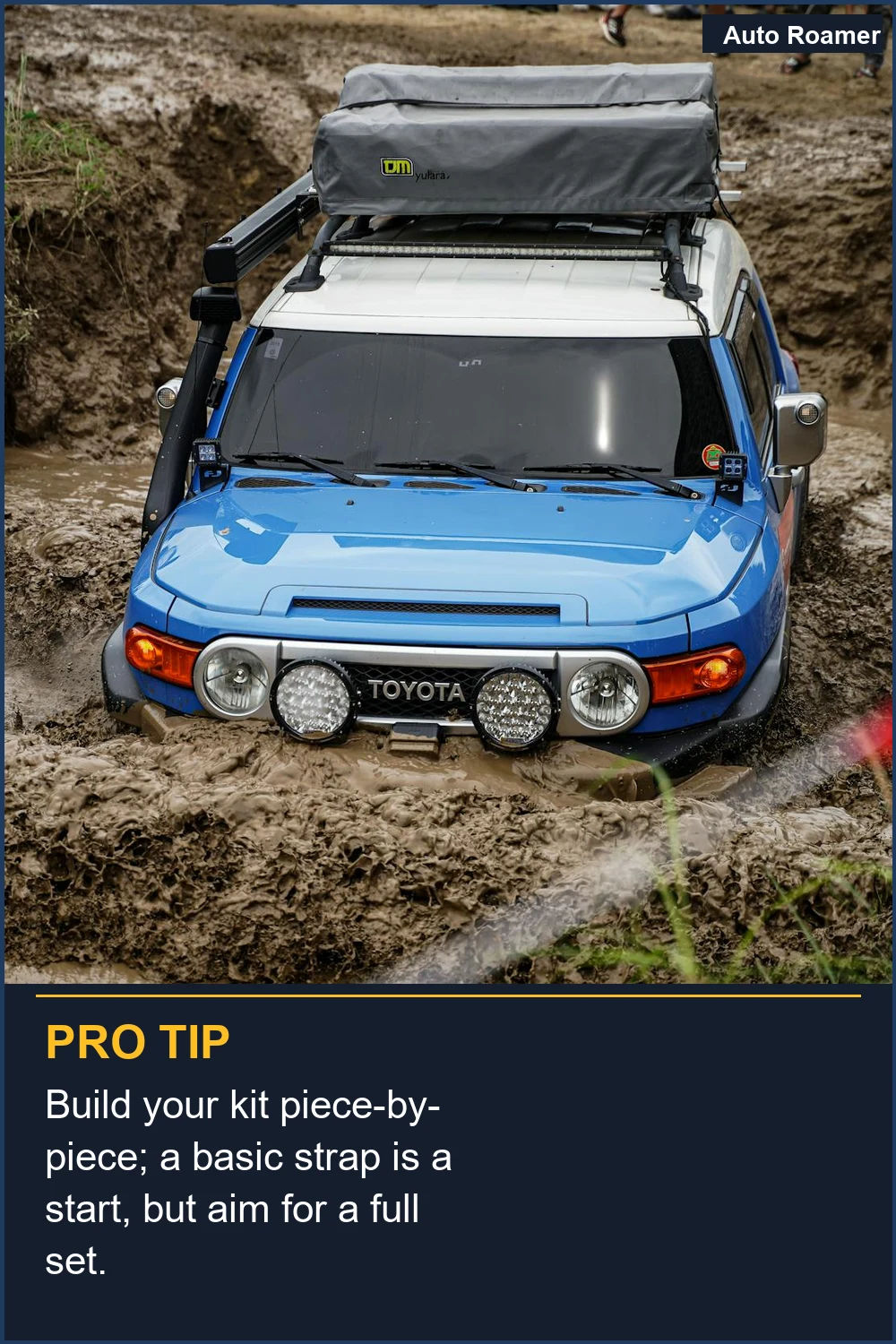 Build your kit piece-by-piece; a basic strap is a start, but aim for a full set.