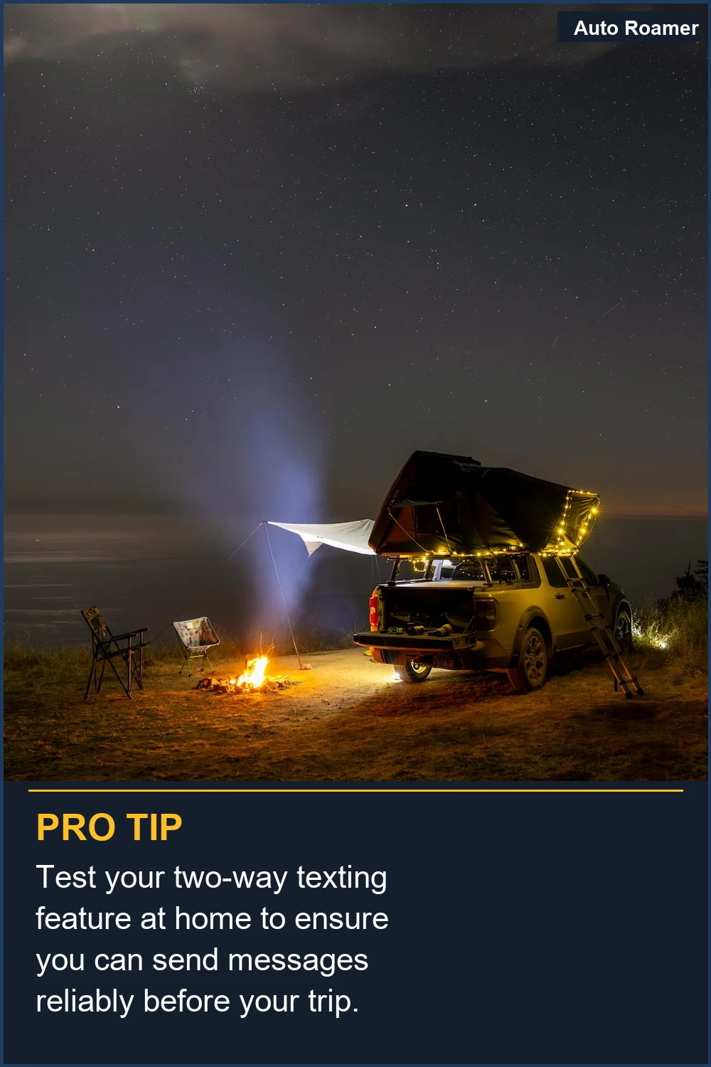Test your two-way texting feature at home to ensure you can send messages reliably before your trip.