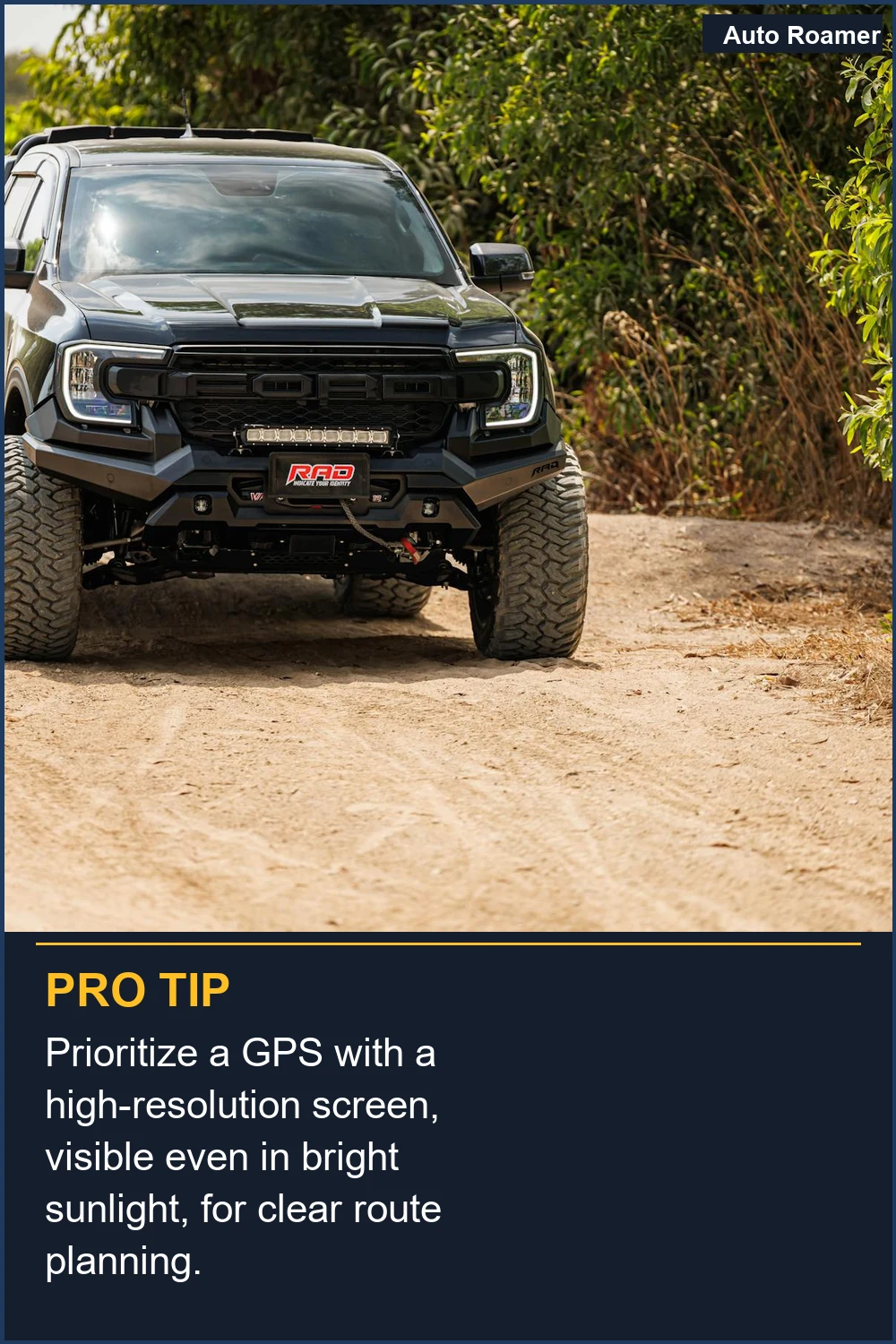 Prioritize a GPS with a high-resolution screen, visible even in bright sunlight, for clear route planning.
