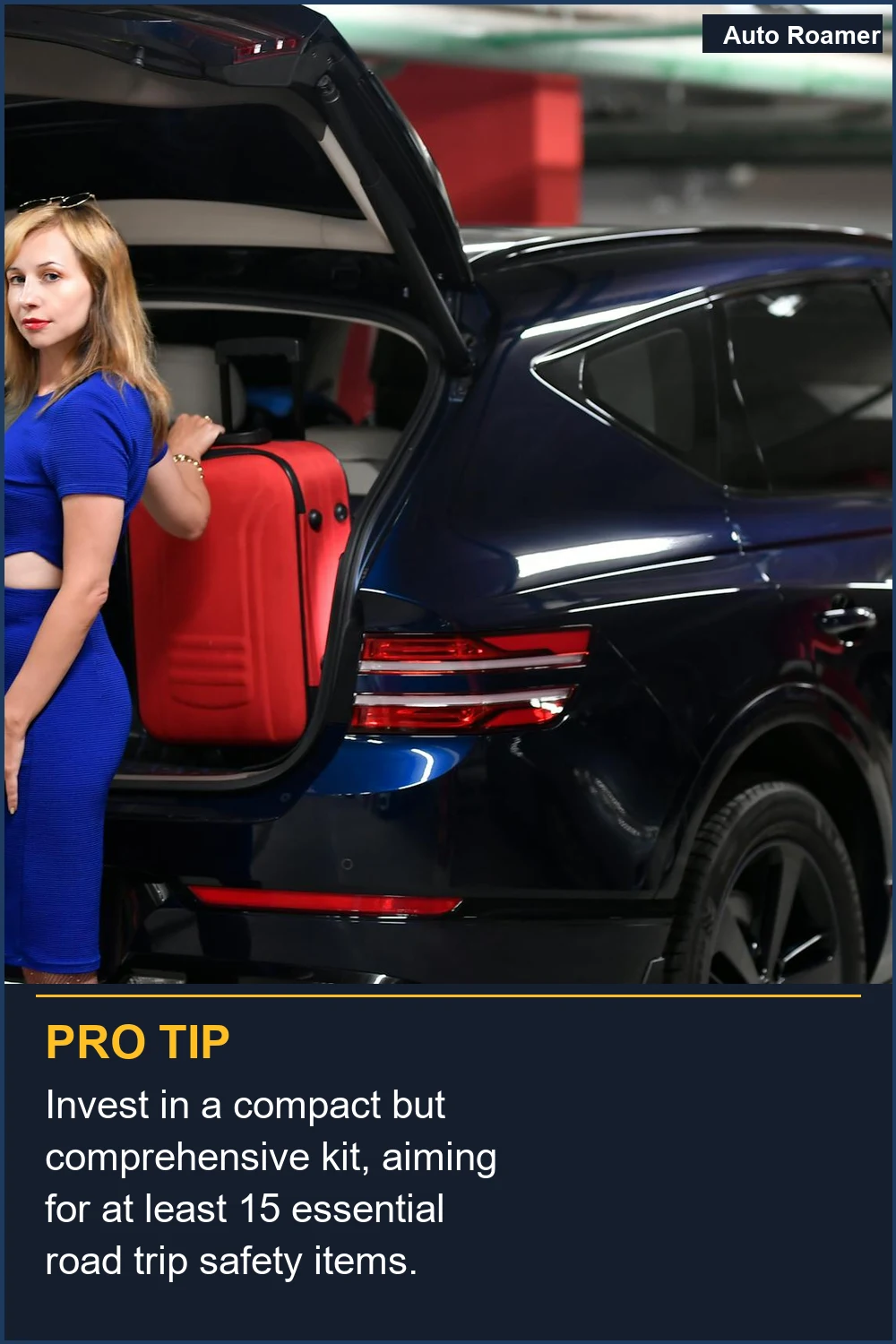 Invest in a compact but comprehensive kit, aiming for at least 15 essential road trip safety items.