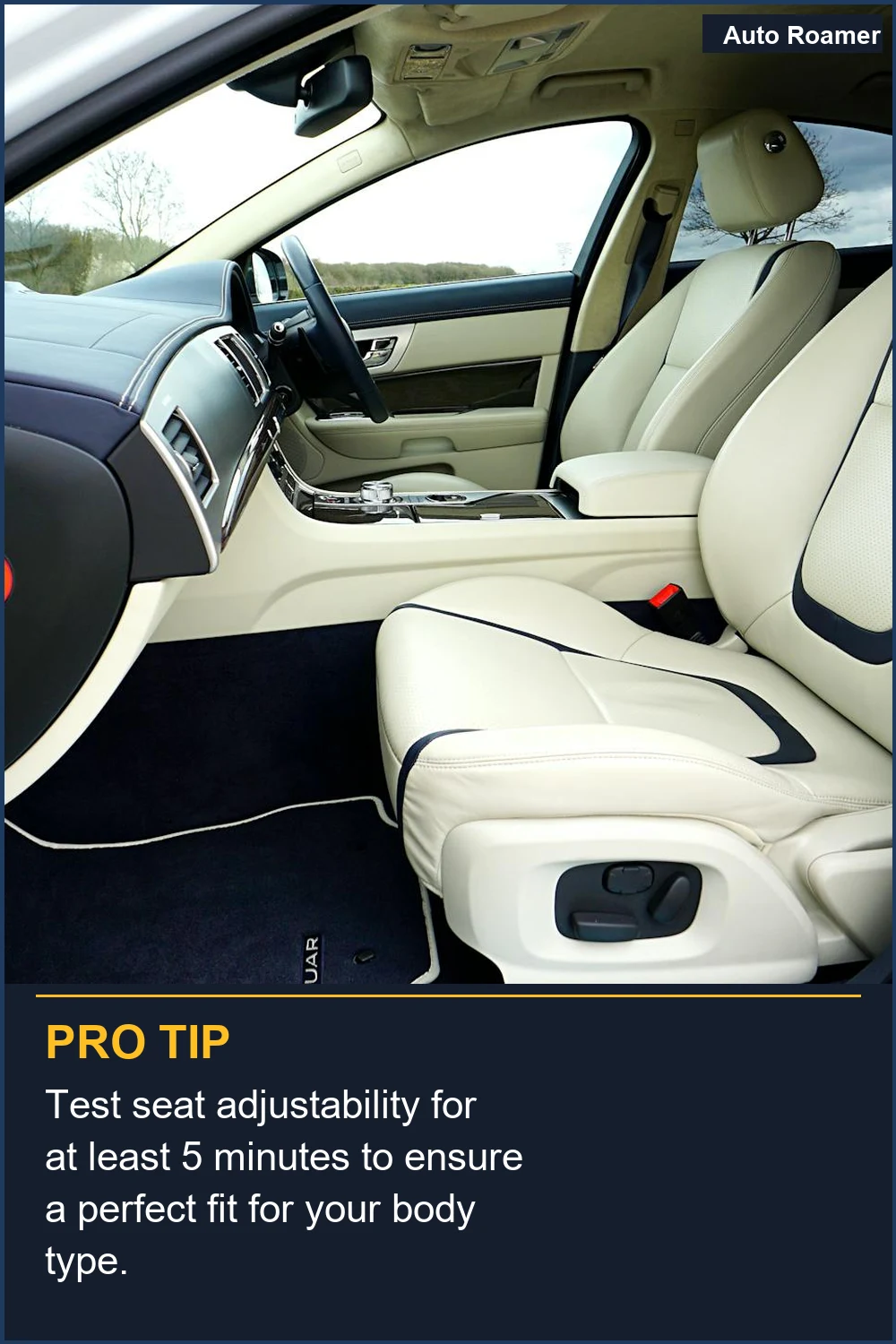 Prueba la ajustabilidad del asiento durante al menos 5 minutos para asegurar un ajuste perfecto a tu tipo de cuerpo.