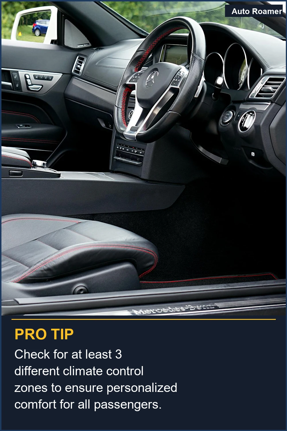 Comprueba al menos 3 zonas diferentes de climatizador para asegurar un confort personalizado para todos los pasajeros.