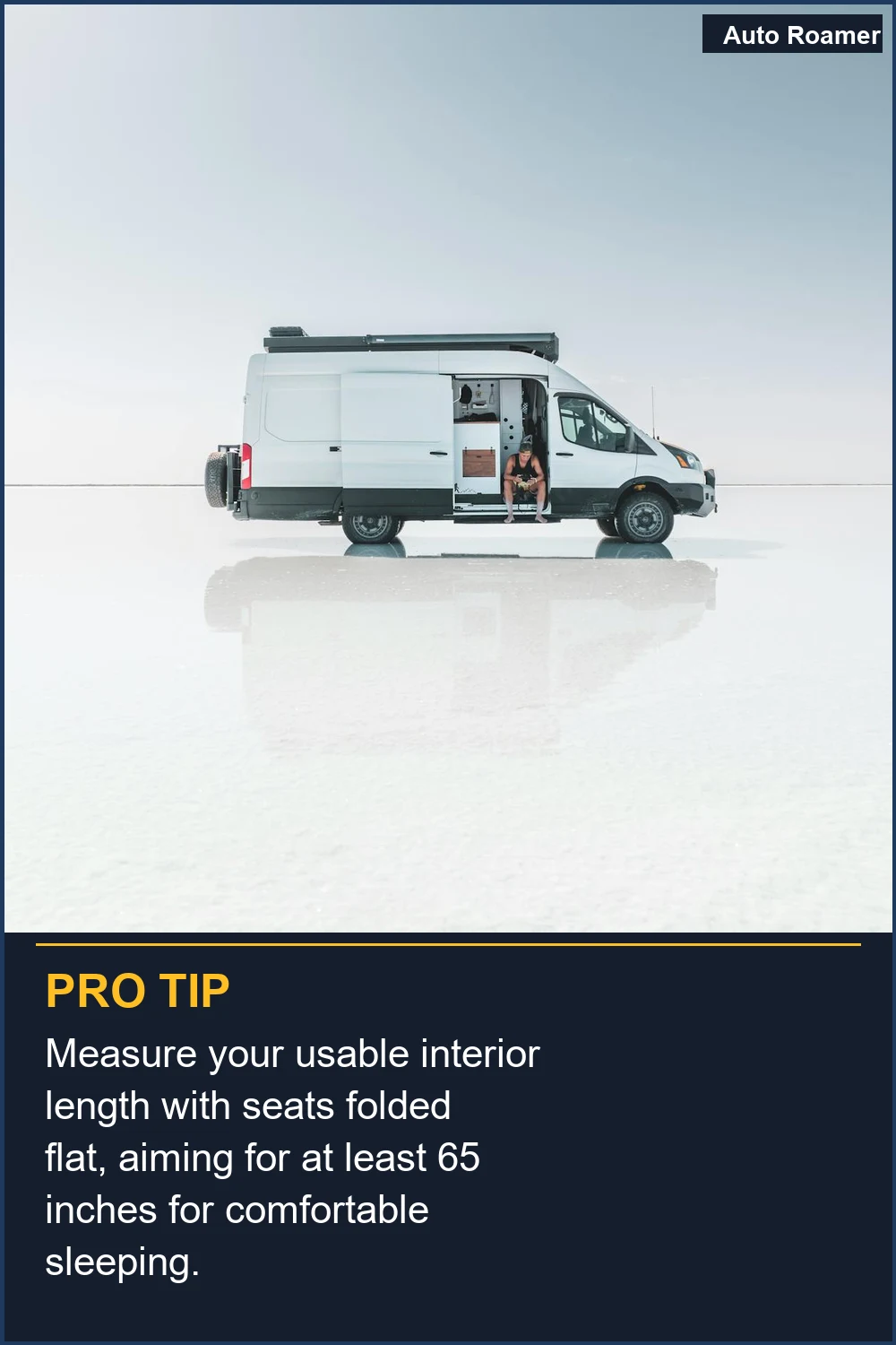 Measure your usable interior length with seats folded flat, aiming for at least 65 inches for comfortable sleeping.
