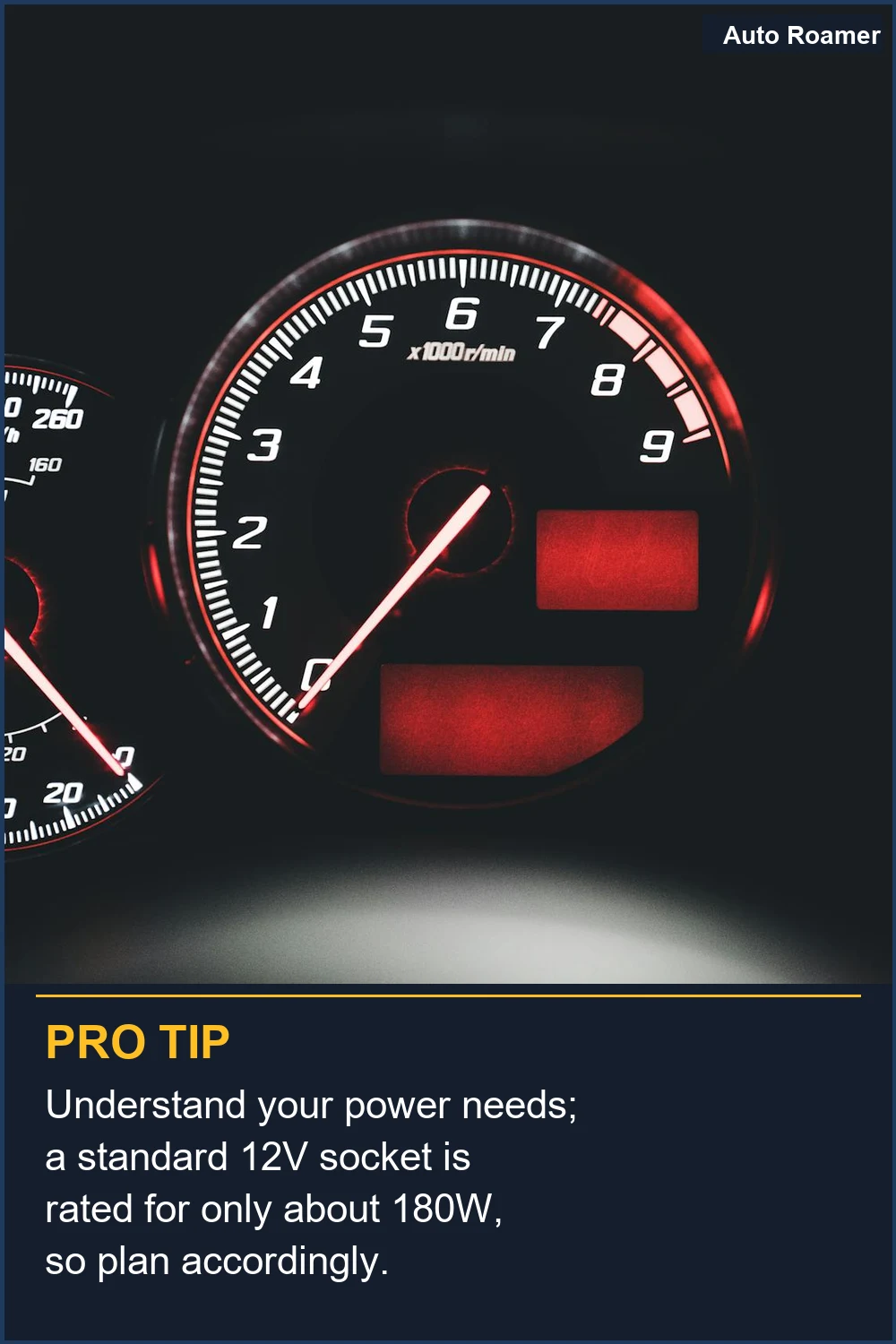 Understand your power needs; a standard 12V socket is rated for only about 180W, so plan accordingly.