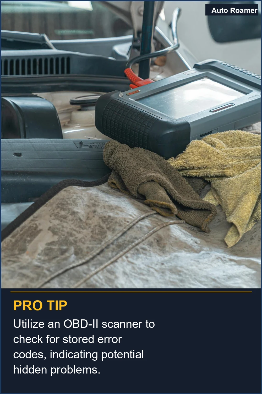 Utilize an OBD-II scanner to check for stored error codes, indicating potential hidden problems.