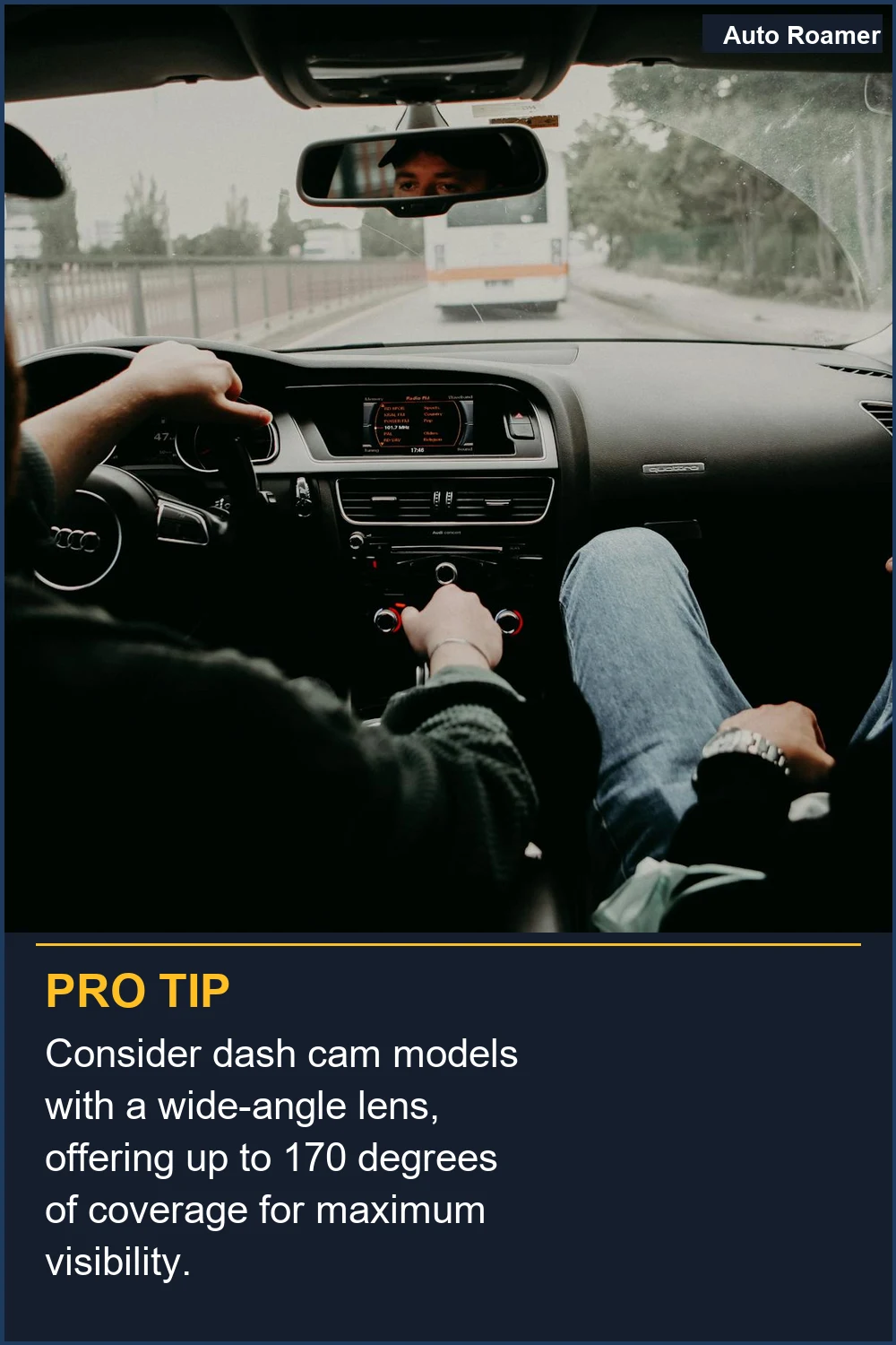 Consider dash cam models with a wide-angle lens, offering up to 170 degrees of coverage for maximum visibility.