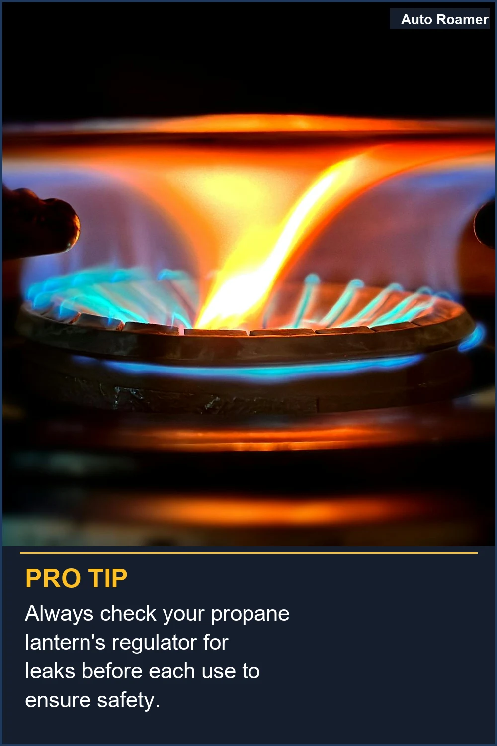 Always check your propane lantern's regulator for leaks before each use to ensure safety.
