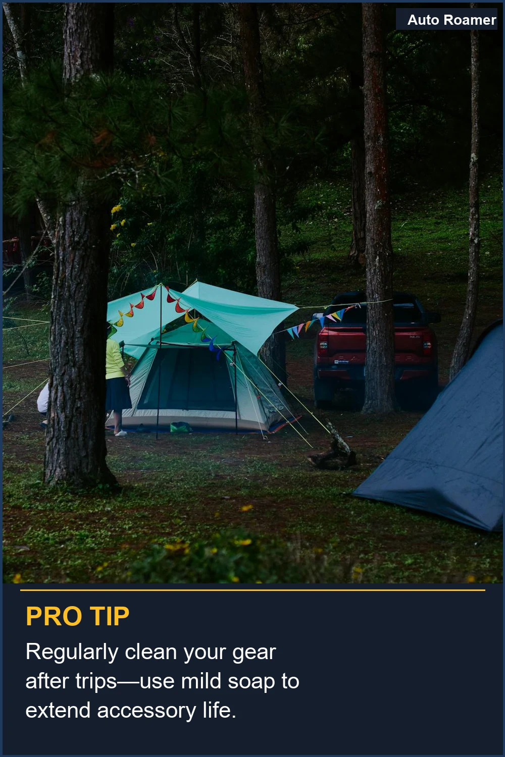 Regularly clean your gear after trips--use mild soap to extend accessory life.