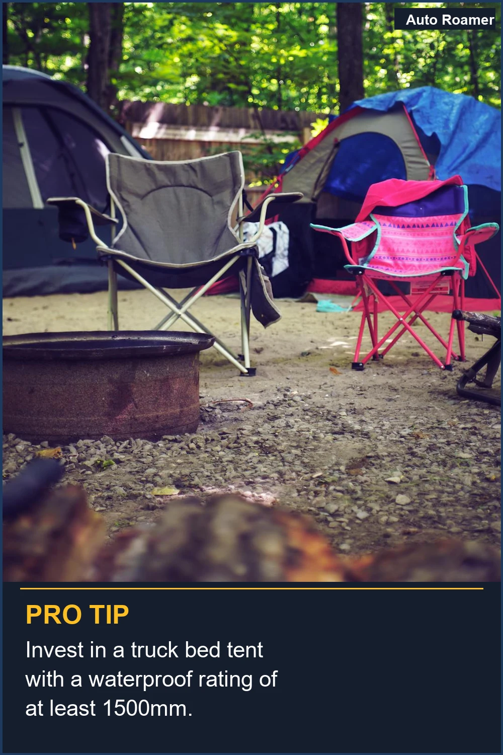 Invest in a truck bed tent with a waterproof rating of at least 1500mm.