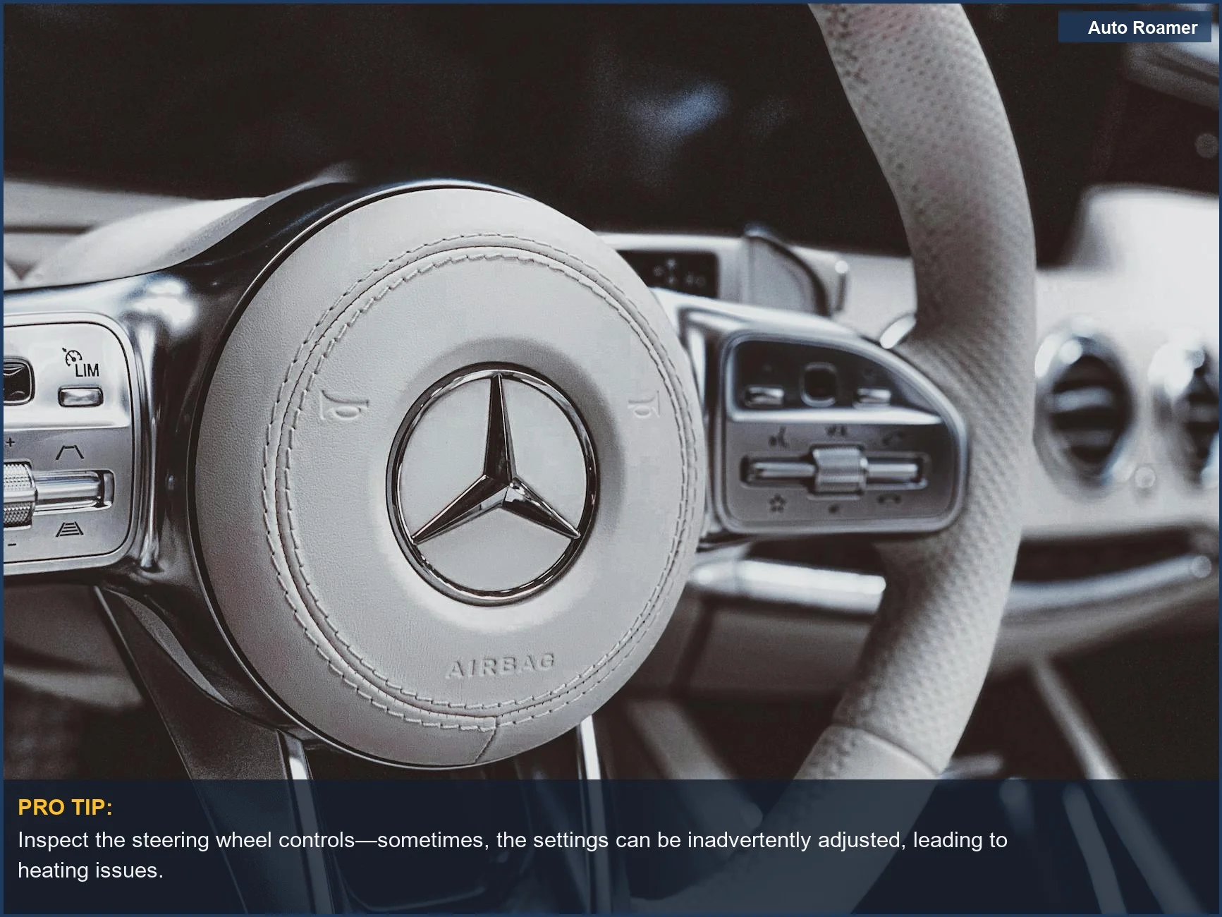 Elegant premium car steering wheel design, showcasing features that may include heated steering wheel not functioning properly.