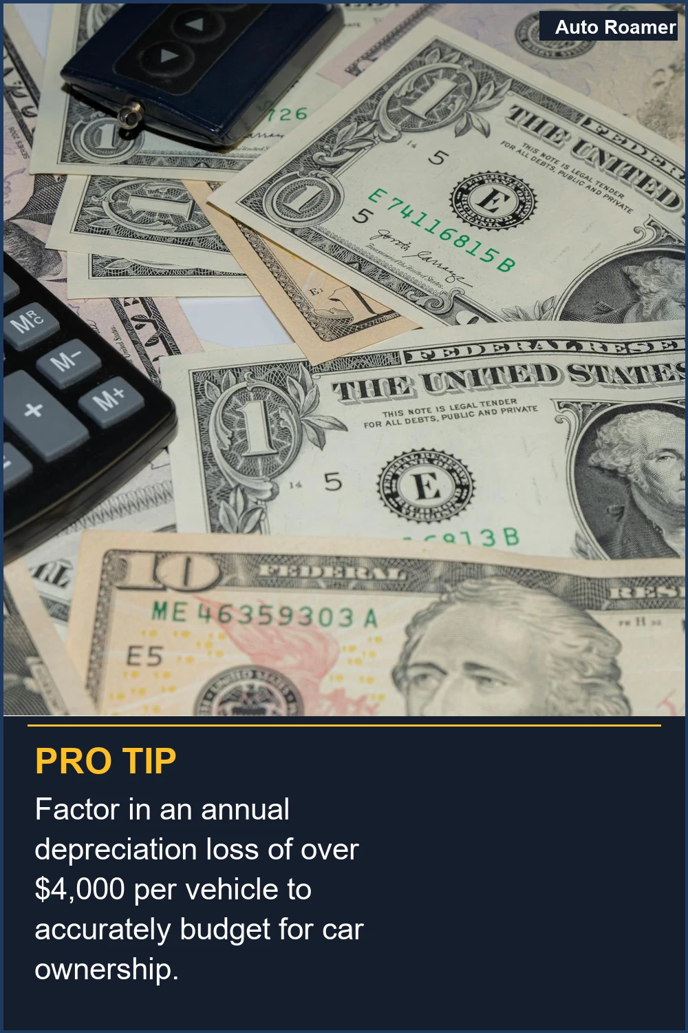 Factor in an annual depreciation loss of over $4,000 per vehicle to accurately budget for car ownership.