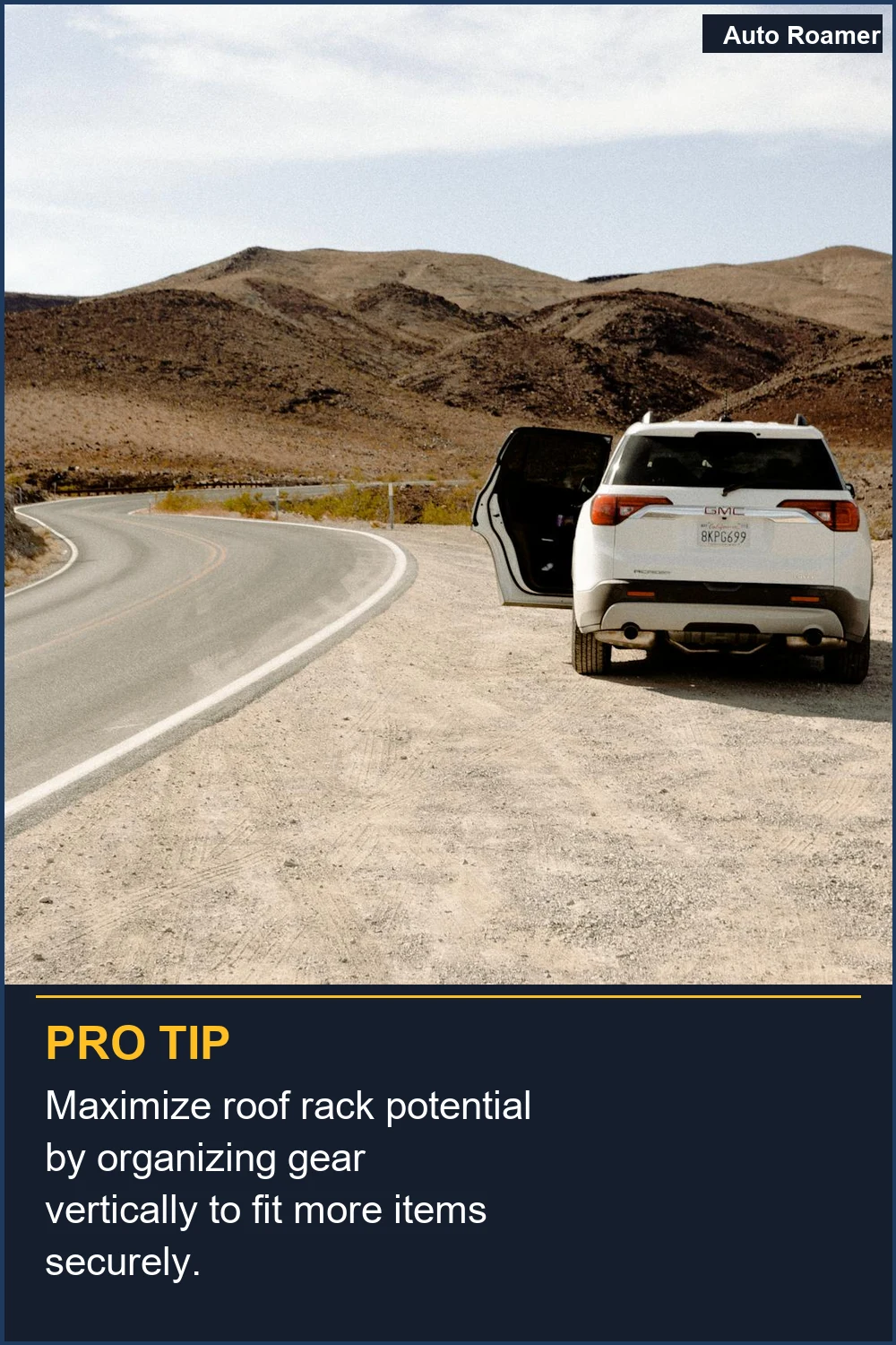 Maximiza el potencial de la baca de techo organizando el equipo verticalmente para colocar más artículos de forma segura.