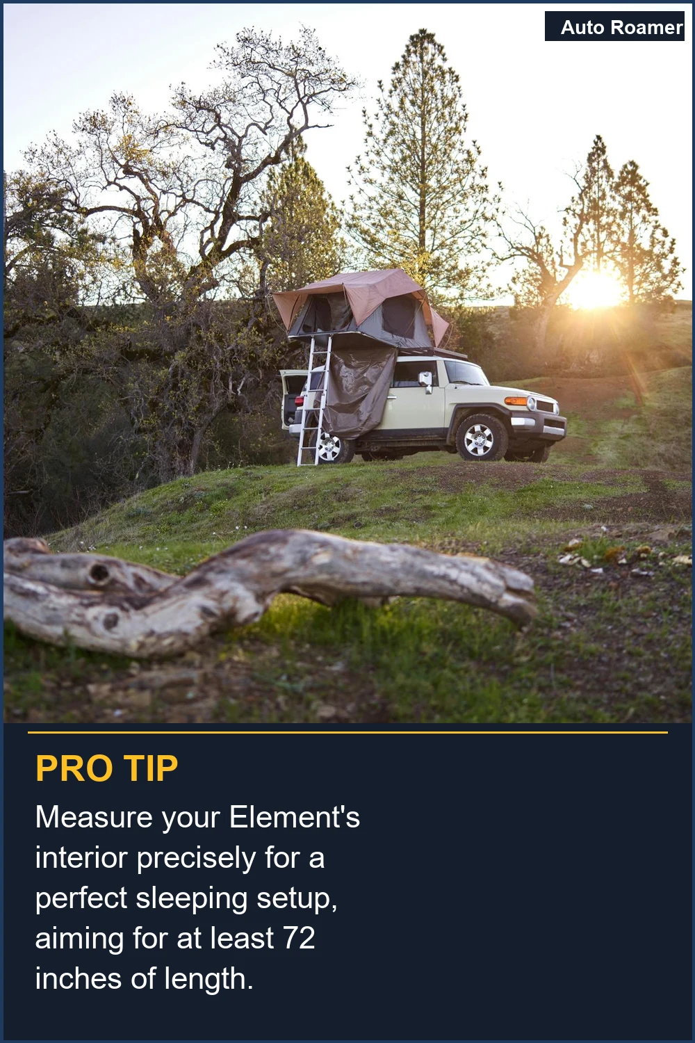 Measure your Element's interior precisely for a perfect sleeping setup, aiming for at least 72 inches of length.