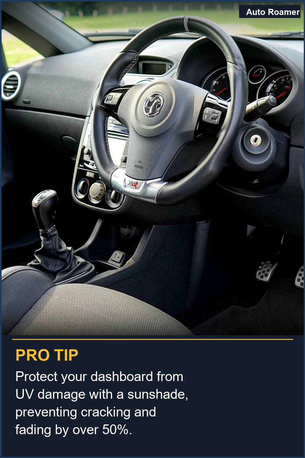 Protect your dashboard from UV damage with a sunshade, preventing cracking and fading by over 50%.
