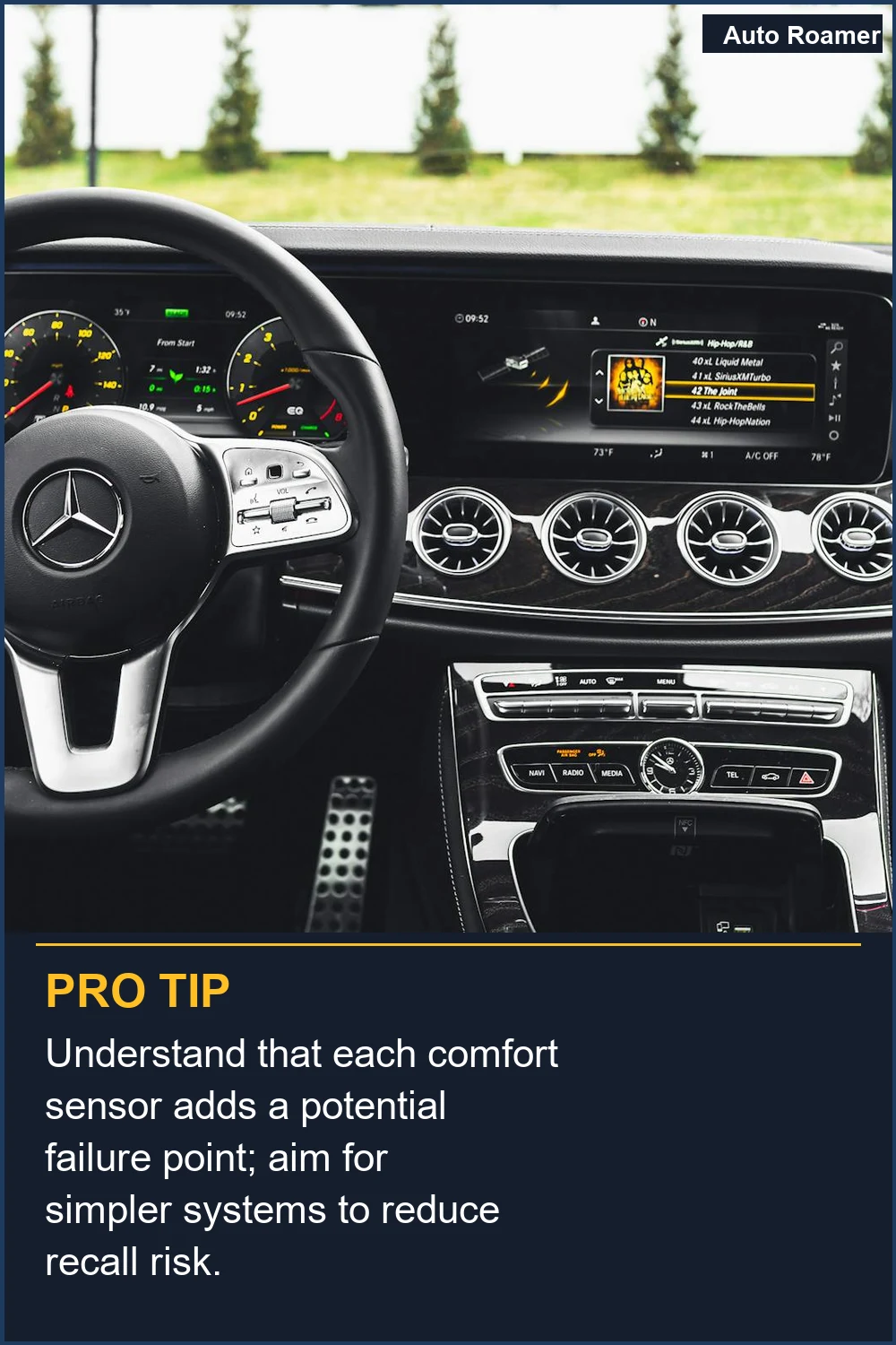 Understand that each comfort sensor adds a potential failure point; aim for simpler systems to reduce recall risk.