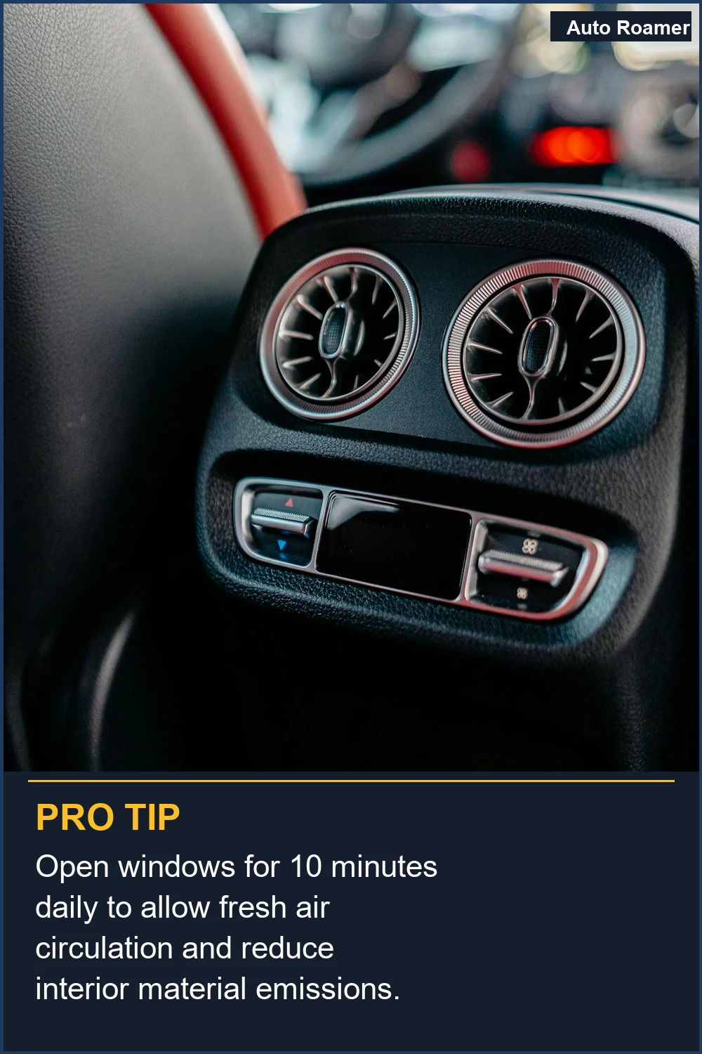 Open windows for 10 minutes daily to allow fresh air circulation and reduce interior material emissions.