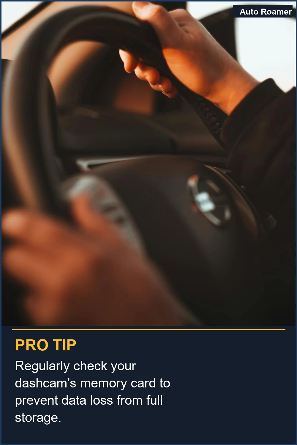 Comprueba regularmente la tarjeta de memoria de tu dashcam para evitar la pérdida de datos por almacenamiento lleno.