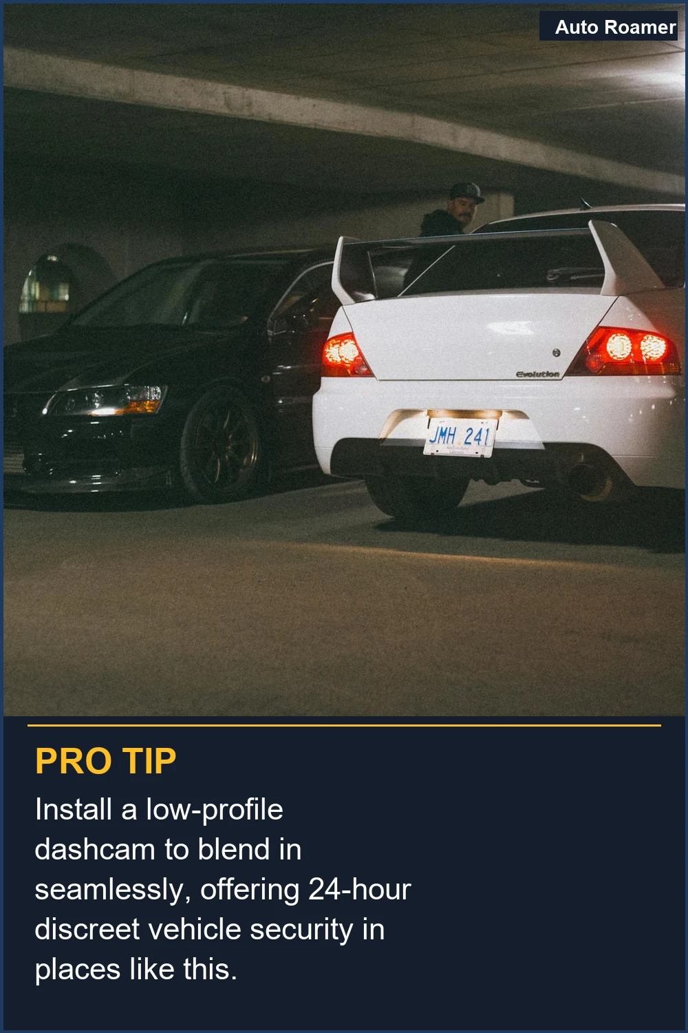 Install a low-profile dashcam to blend in seamlessly, offering 24-hour discreet vehicle security in places like this.