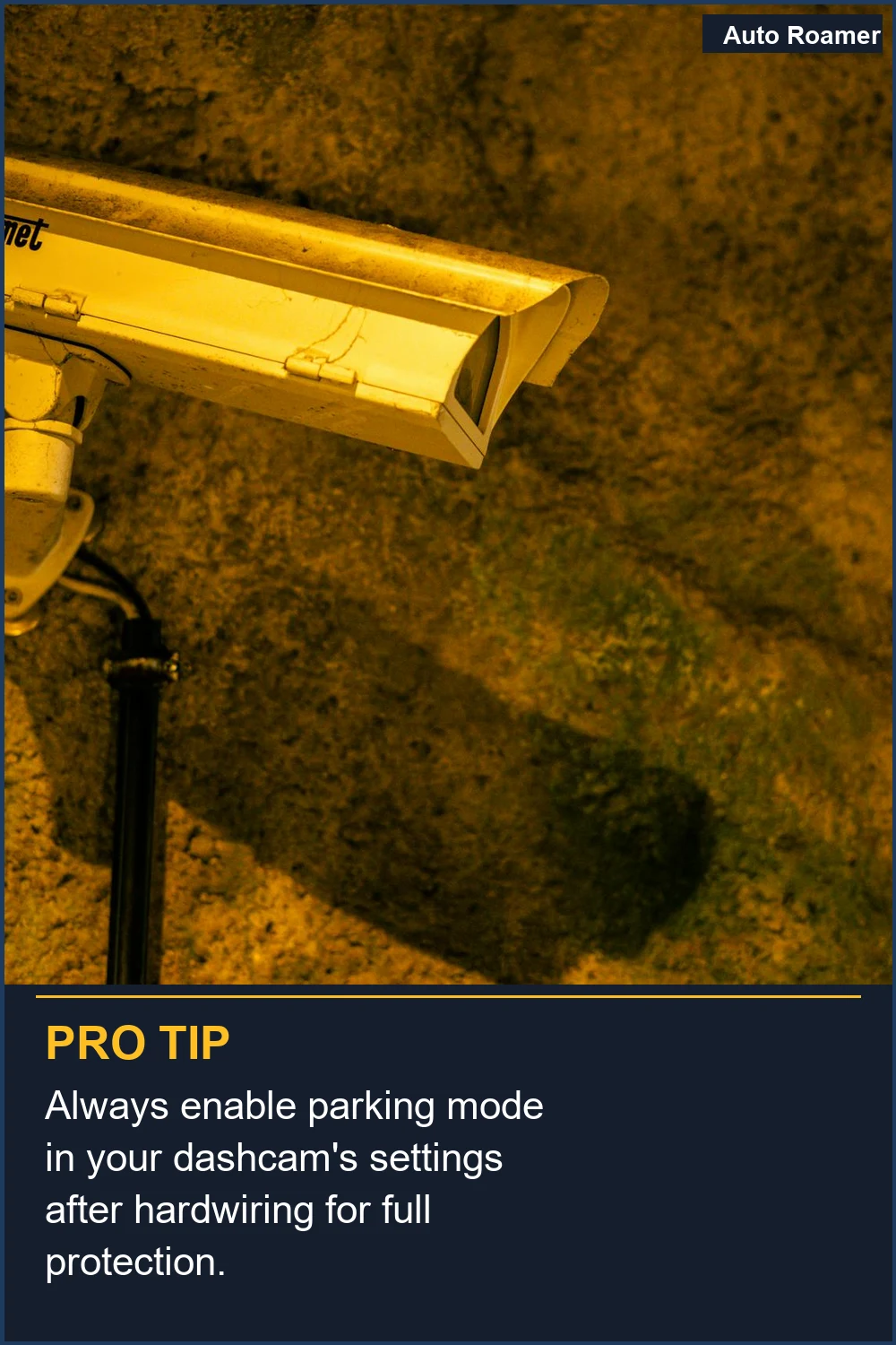 Considera una batería externa para dashcam para un modo de aparcamiento extendido, proporcionando hasta 72 horas de grabación sin usar la batería del coche.