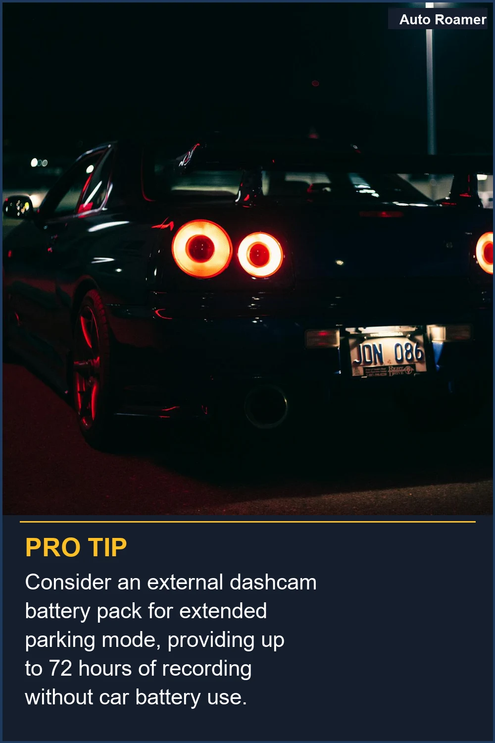 Consider an external dashcam battery pack for extended parking mode, providing up to 72 hours of recording without car battery use.