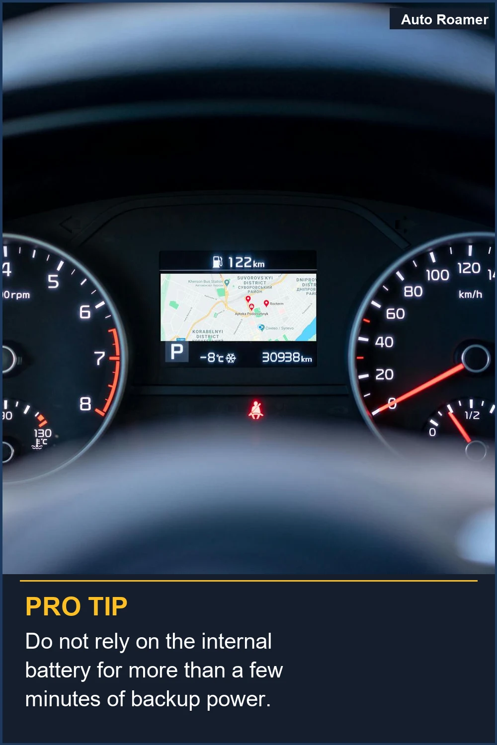 Do not rely on the internal battery for more than a few minutes of backup power.