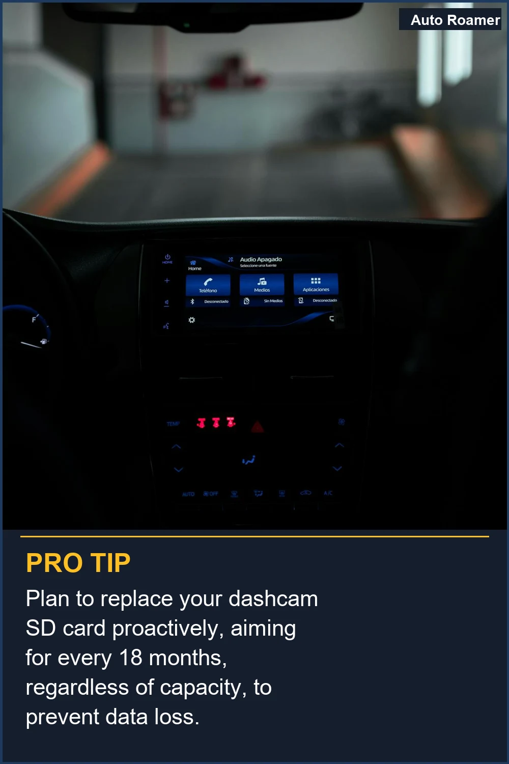 Plan to replace your dashcam SD card proactively, aiming for every 18 months, regardless of capacity, to prevent data loss.