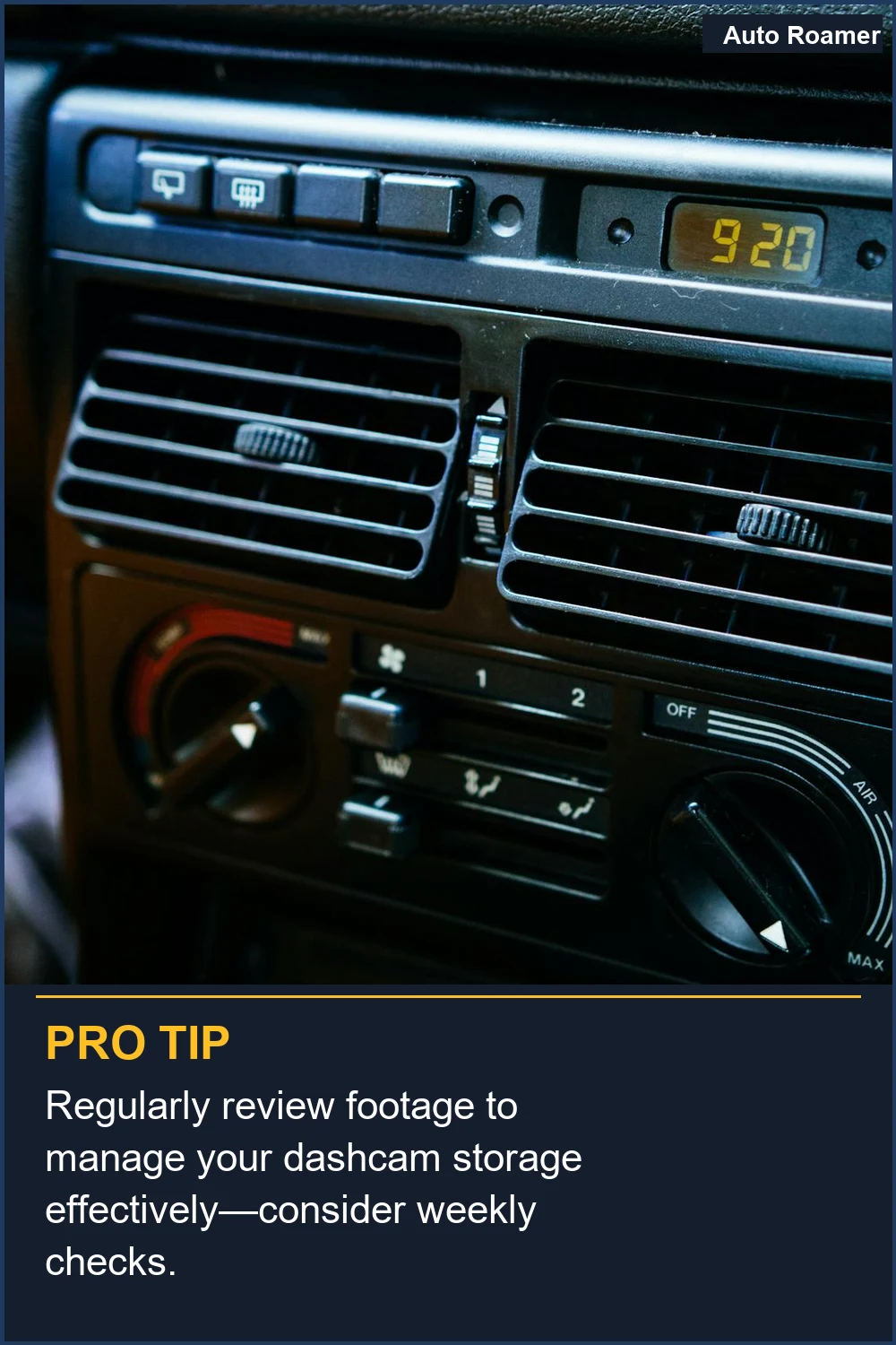 Regularly review footage to manage your dashcam storage effectively--consider weekly checks.