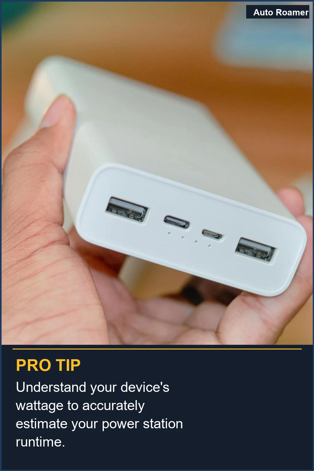 Understand your device's wattage to accurately estimate your power station runtime.
