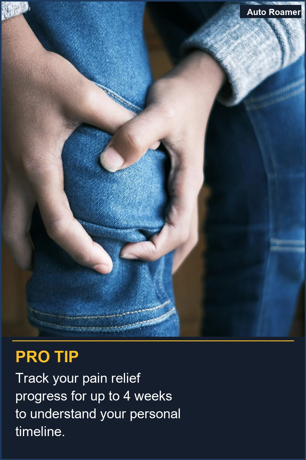Track your pain relief progress for up to 4 weeks to understand your personal timeline.
