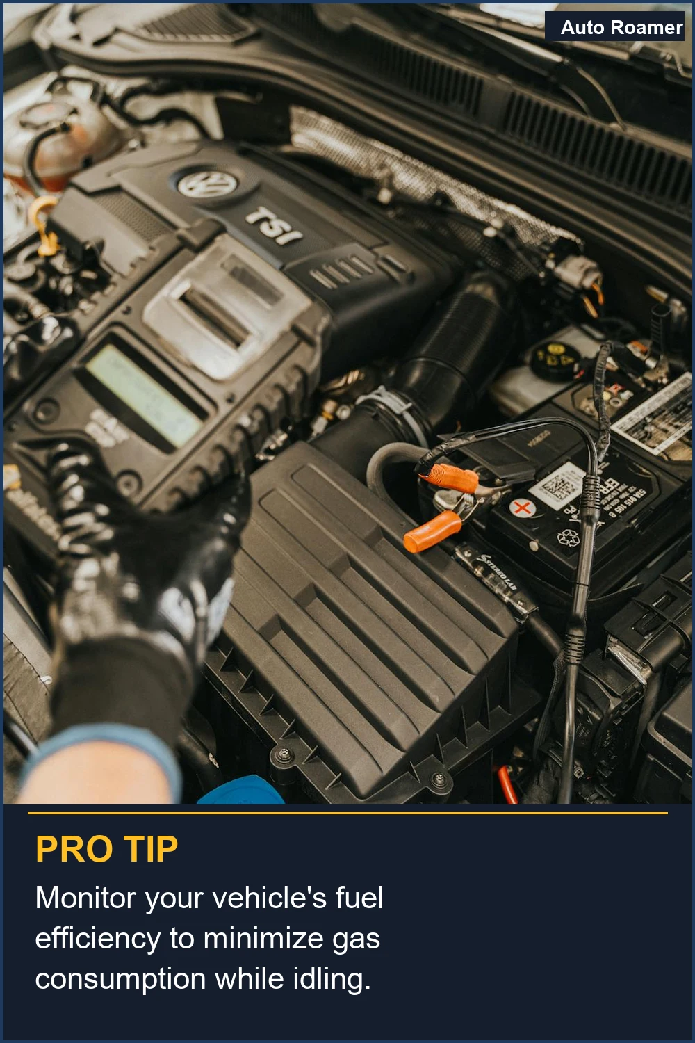Monitor your vehicle's fuel efficiency to minimize gas consumption while idling.